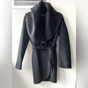 TAHARI Marilyn Wool Blend Open Front Coat